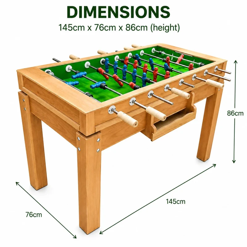 Zayn Soccer Table Baby Foot – Green Playing Surface