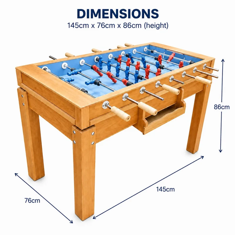 Zayn Soccer Table Baby Foot – Blue Playing Surface