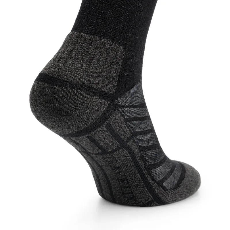 Bran Unisex 2er-Pack Wandersocken – Nahtlos – Schwarz