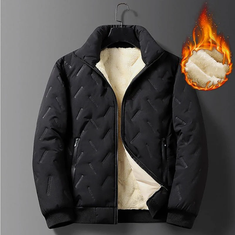 Herren Steppjacke | Winddichte Winterjacke mit warmem Futter, Stehkragen und körpernaher Passform