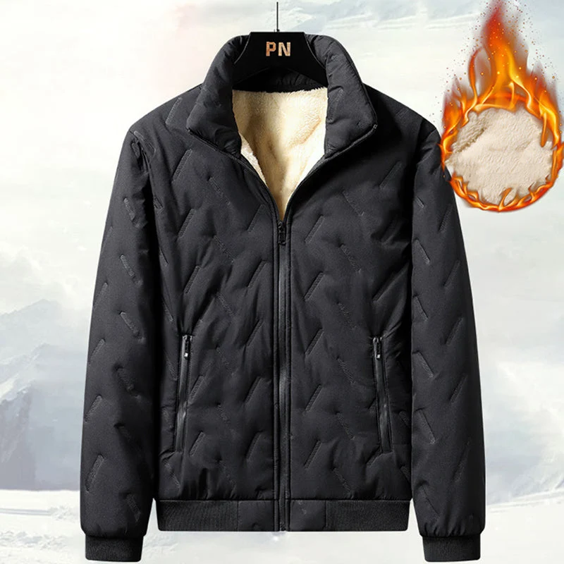 Herren Steppjacke | Winddichte Winterjacke mit warmem Futter, Stehkragen und körpernaher Passform