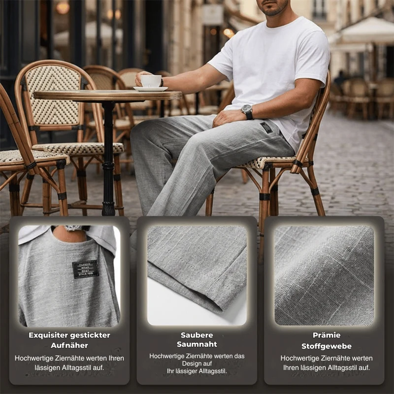 Herren Sommerhose | Luftige Freizeithose mit lockerem Schnitt und tiefen Seitentaschen für warme Tage