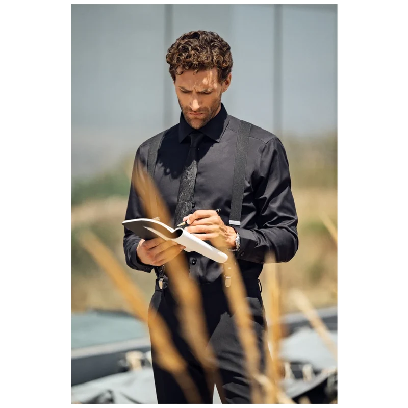 James Harvest & Frost Green Bow 01 Overhemd Slim Fit Heren 2900102