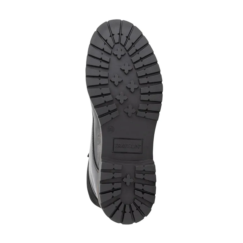 Kongea Damen - Schnürboots - Wolle gefüttert - Schwarz