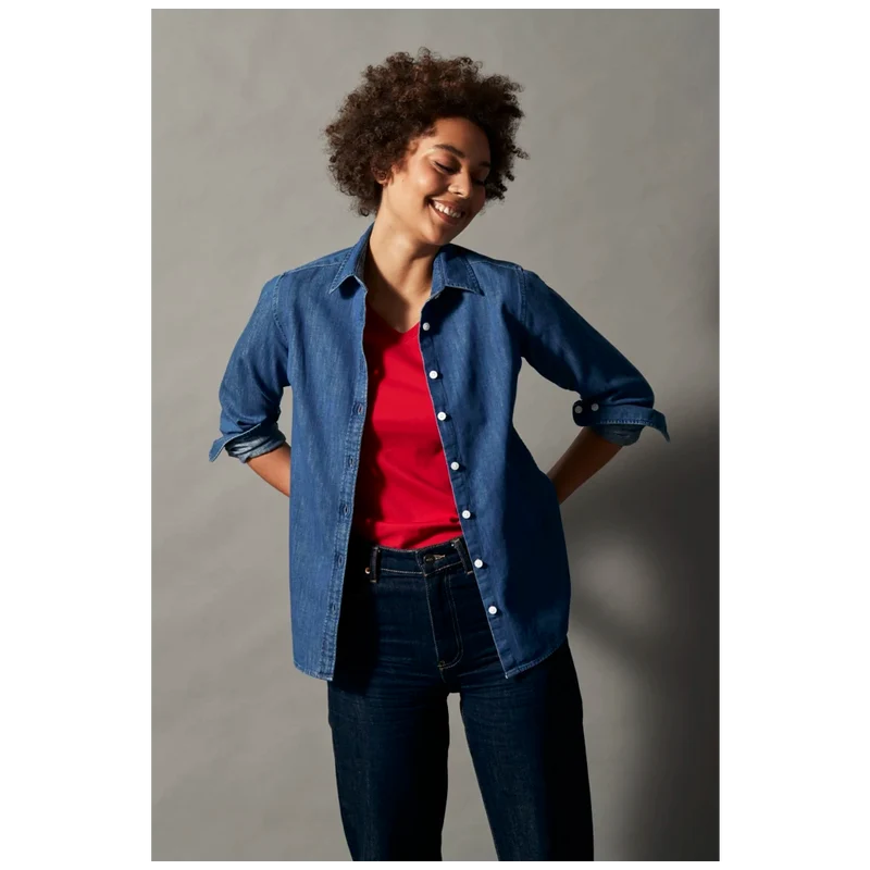 Cottover Denim Shirt Dames GOTS Gecertificeerd 141035