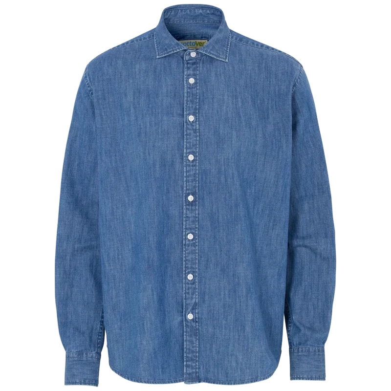 Cottover Denim Shirt Comfort Heren GOTS Gecertificeerd 141036