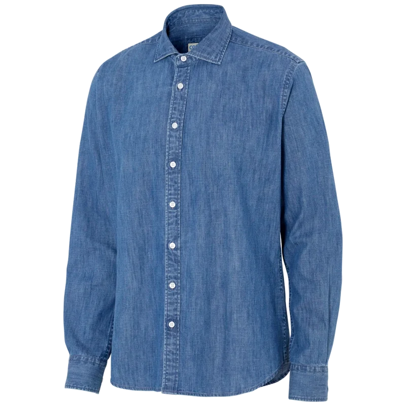 Cottover Shirt Denim Slim Fit Heren GOTS Gecertificeerd 141046