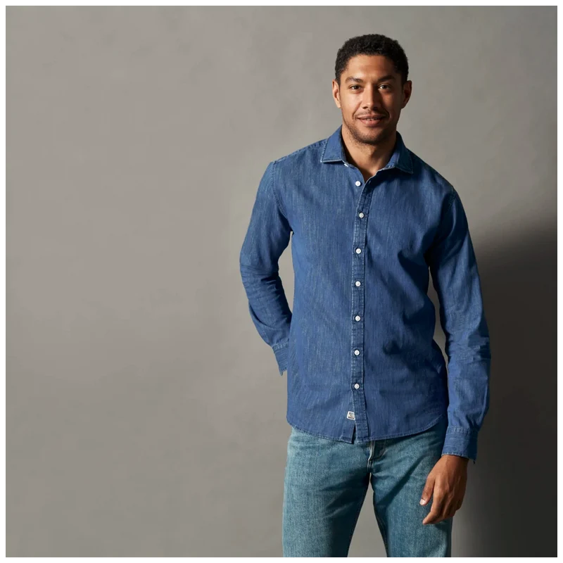 Cottover Shirt Denim Slim Fit Heren GOTS Gecertificeerd 141046
