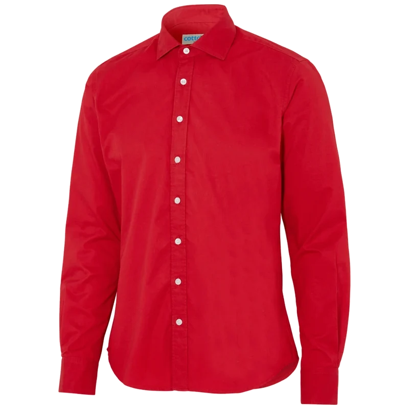 Cottover Shirt Twill Slim Fit Heren GOTS Gecertificeerd 141048