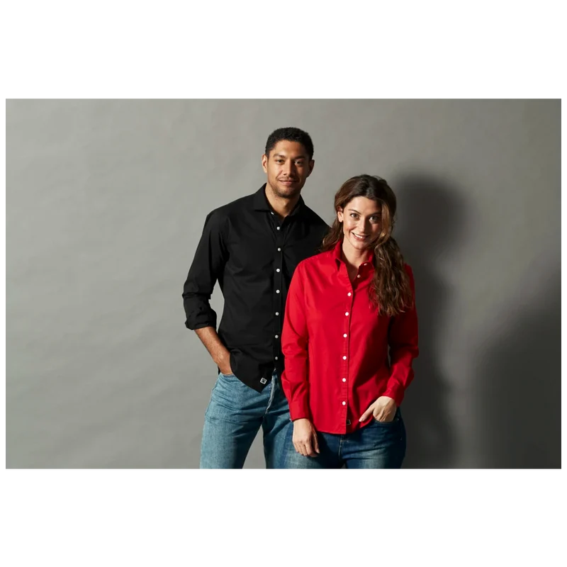 Cottover Shirt Twill Slim Fit Heren GOTS Gecertificeerd 141048
