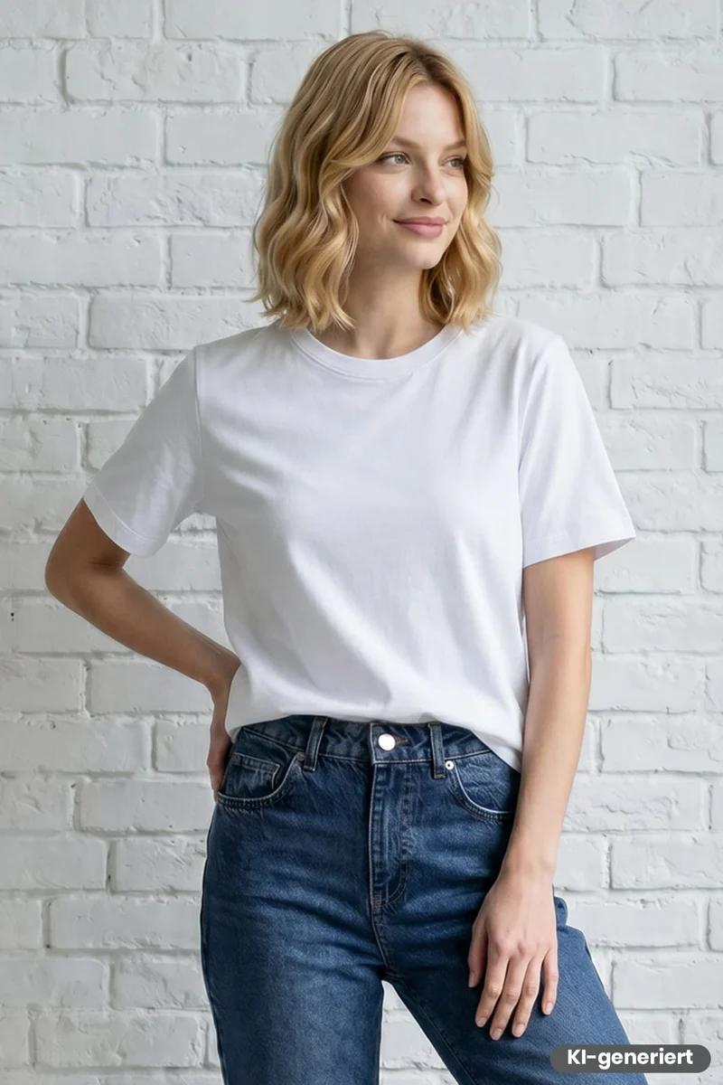 Damen T - Shirt / M066-30 Weiss