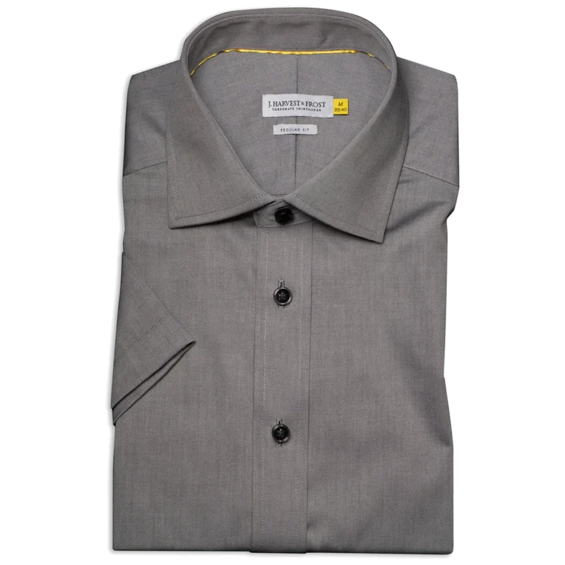 James Harvest & Frost Yellow Bow 50 S/S Overhemd Regular Fit Heren 2905011