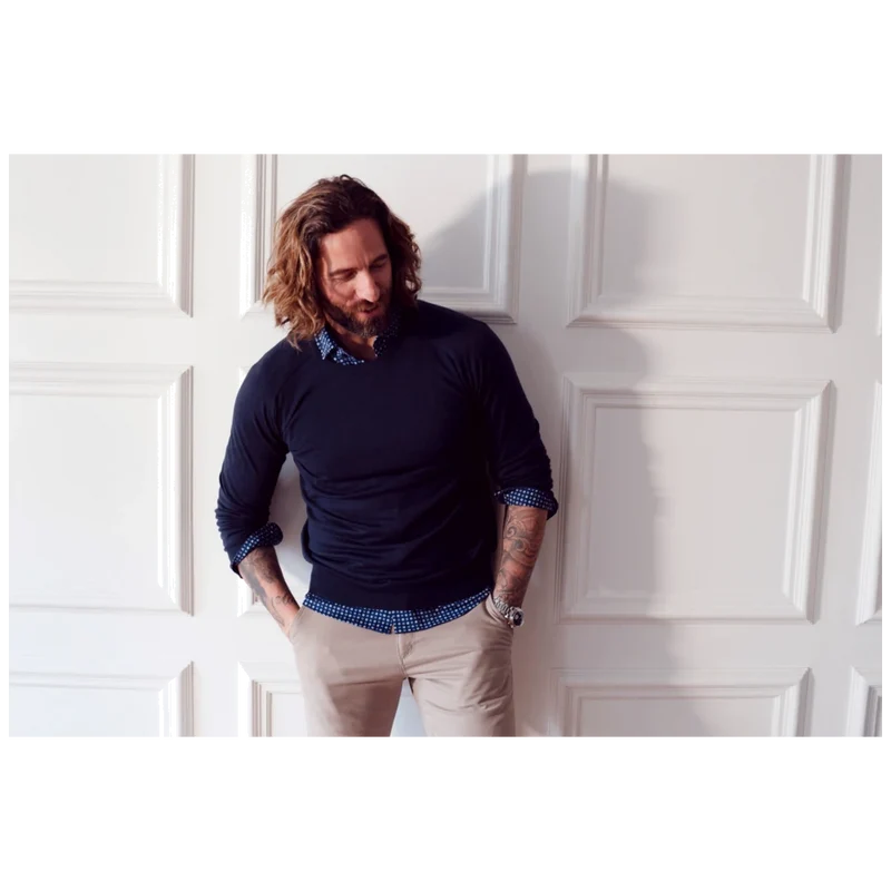 James Harvest & Frost Merino U Gebreide Sweater Heren 2930201