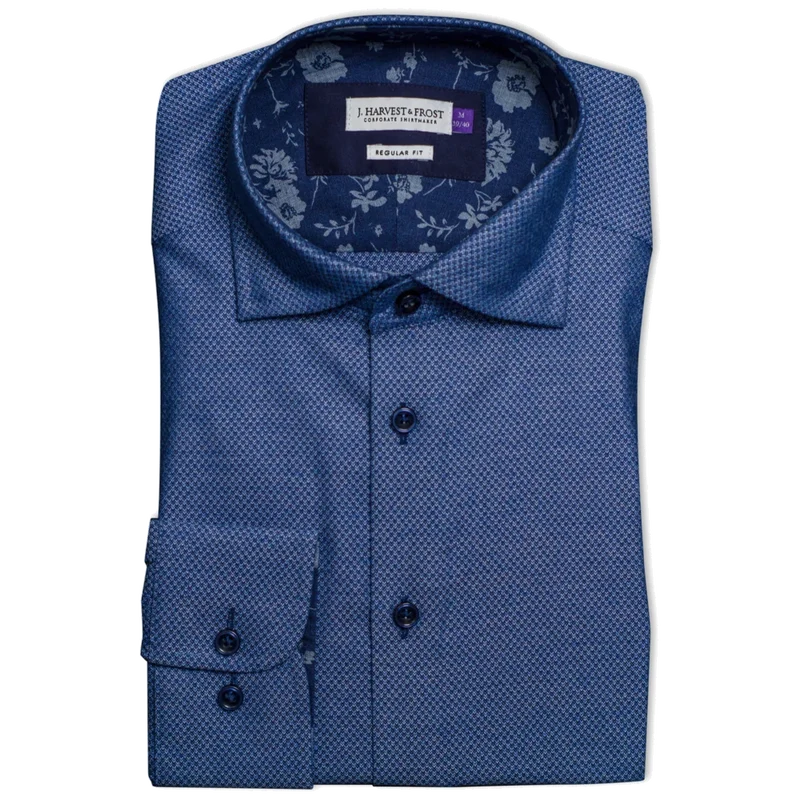 James Harvest & Frost Purple Bow 144 Overhemd Regular Fit Heren 2914401