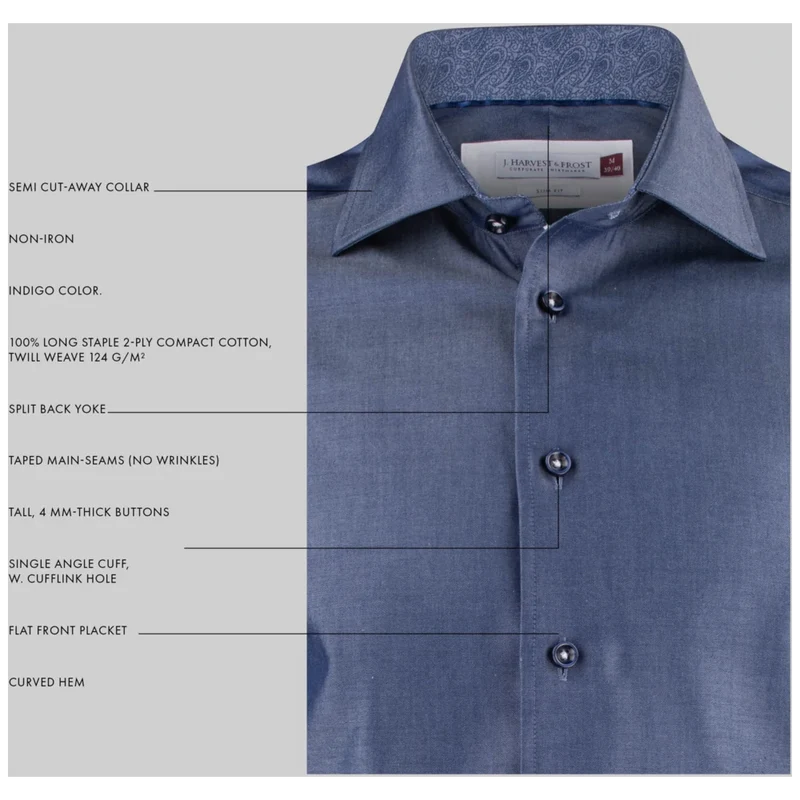 James Harvest & Frost Red Bow 120 Overhemd Regular Fit Heren 2912001