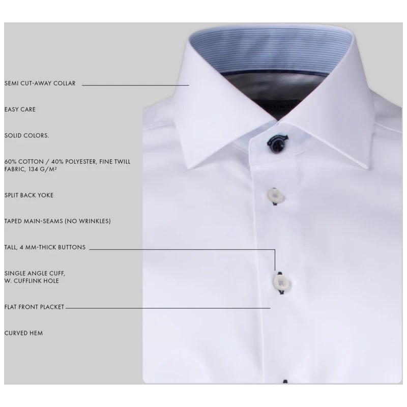 James Harvest & Frost Yellow Bow 51 Overhemd Slim Fit Heren 2905102