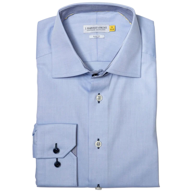 James Harvest & Frost Yellow Bow 51 Overhemd Slim Fit Heren 2905102