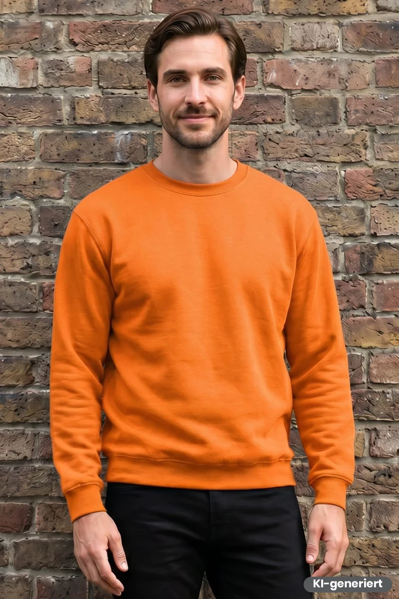 Sweatshirt Rundhals / M066-21 Orange