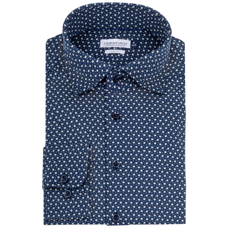James Harvest & Frost Indigo Bow 131 Overhemd Regular Fit Heren 2913101