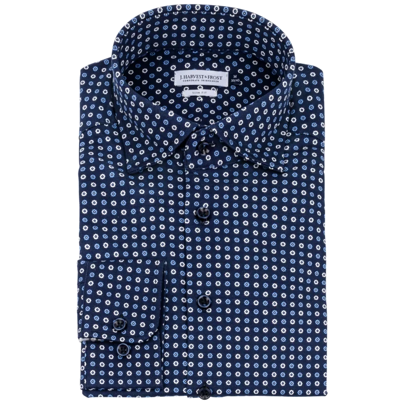 James Harvest & Frost Indigo Bow 131 Overhemd Regular Fit Heren 2913101