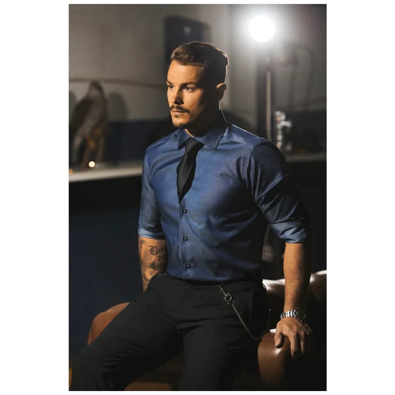 James Harvest & Frost Red Bow 120 Overhemd Slim Fit Heren 2912002
