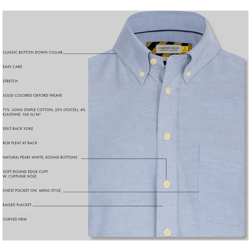 James Harvest & Frost Yellow Bow 54 Overhemd Slim Fit Heren 2905402