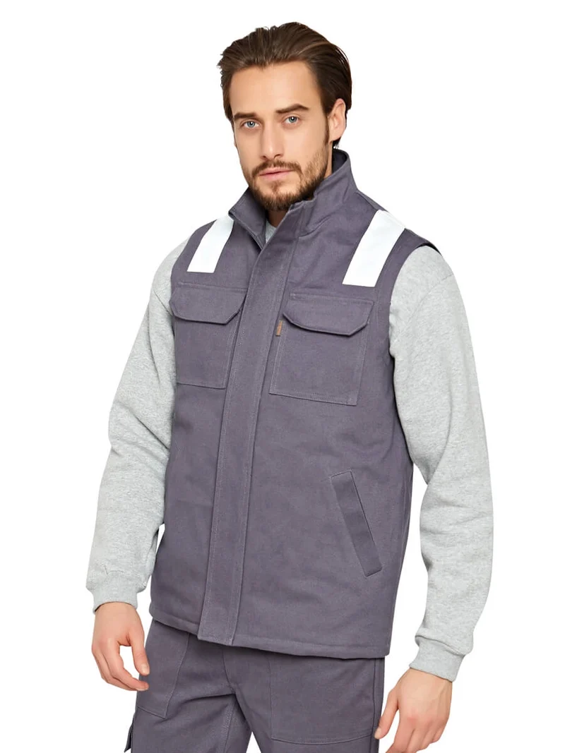 Ergo Weste Mit Reflektor / M043-07 Grau