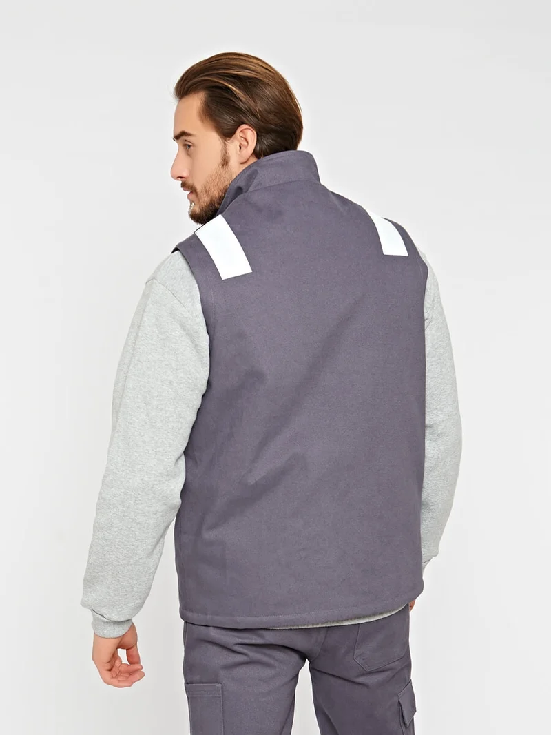 Ergo Weste Mit Reflektor / M043-07 Grau