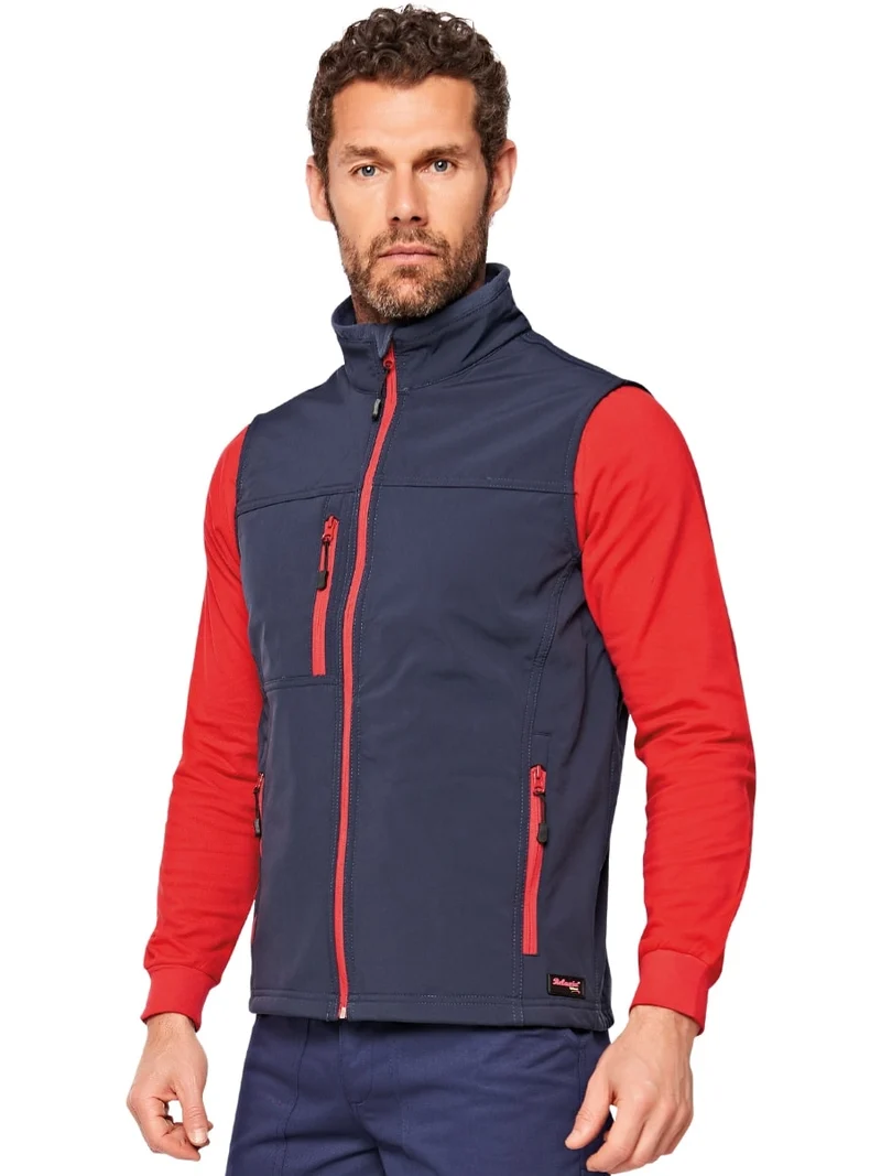 Softshell - Weste / M043-06 Marineblau