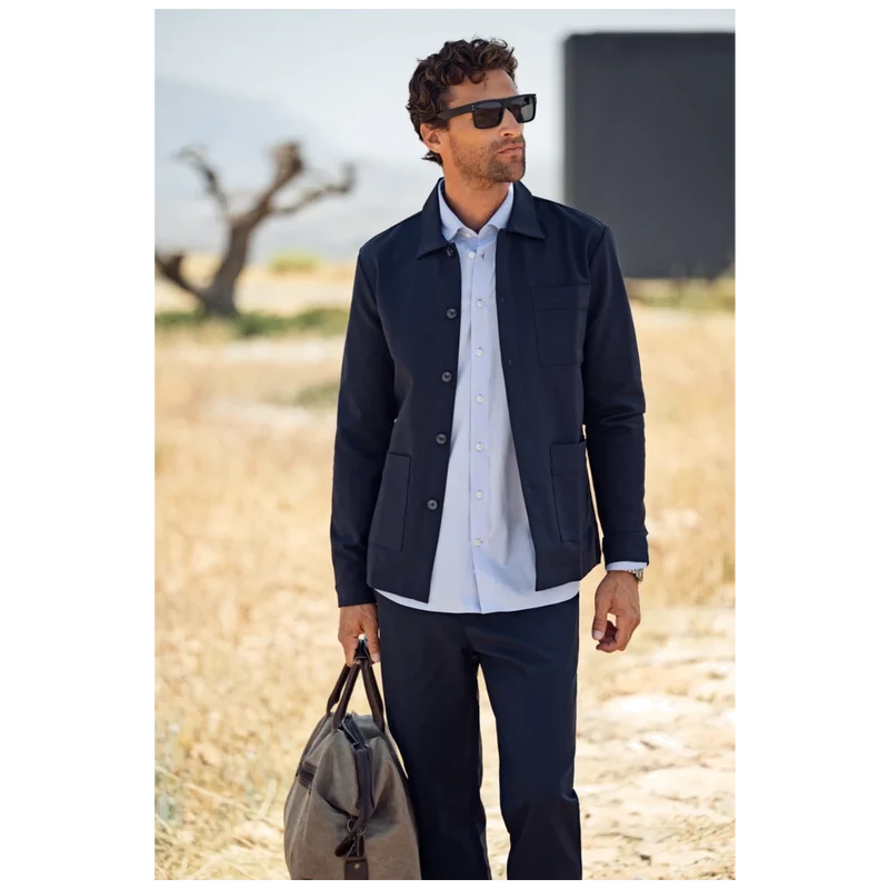 James Harvest & Frost Indigo Bow 132 Overhemd Slim Fit Heren 2913202