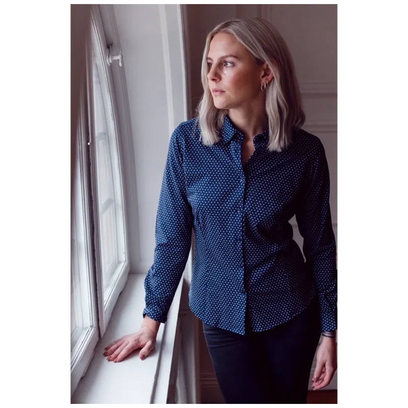 James Harvest & Frost Indigo Bow 131 Dames Blouse 2913103