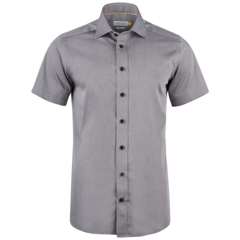James Harvest & Frost Yellow Bow 50 S/S Overhemd Slim Fit Heren 2905022