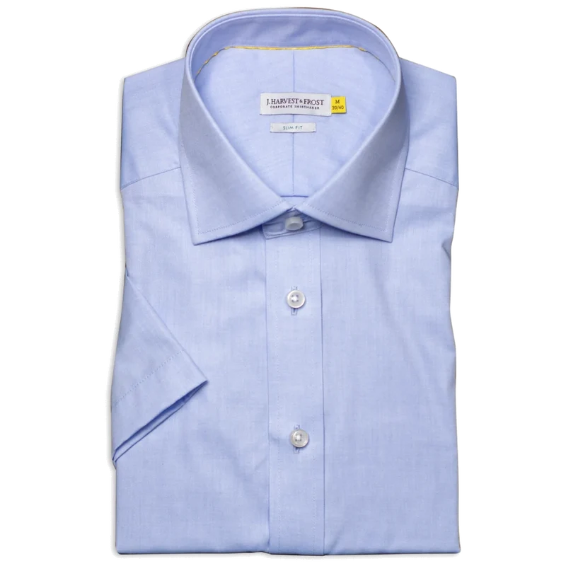 James Harvest & Frost Yellow Bow 50 S/S Overhemd Slim Fit Heren 2905022