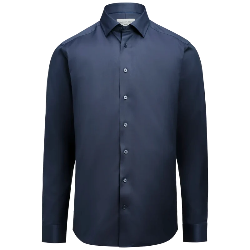 James Harvest & Frost Green Bow 02 Twill Stretch Overhemd Regular Fit 2900201