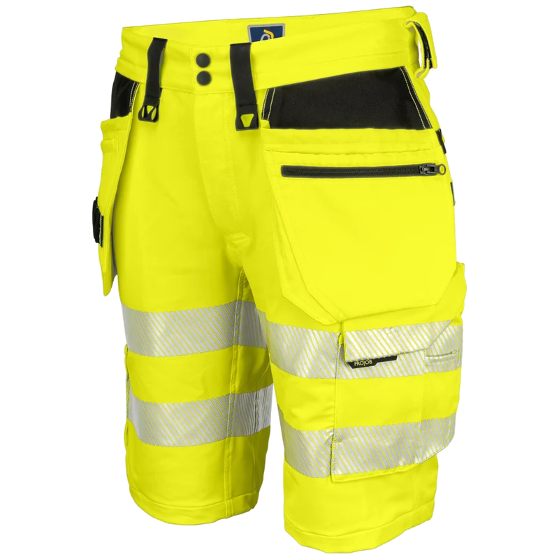 Projob Workwear 6575 Signalisatie Stretchshort Met Spijkerzakken EN ISO 20471 Klasse 2 646575