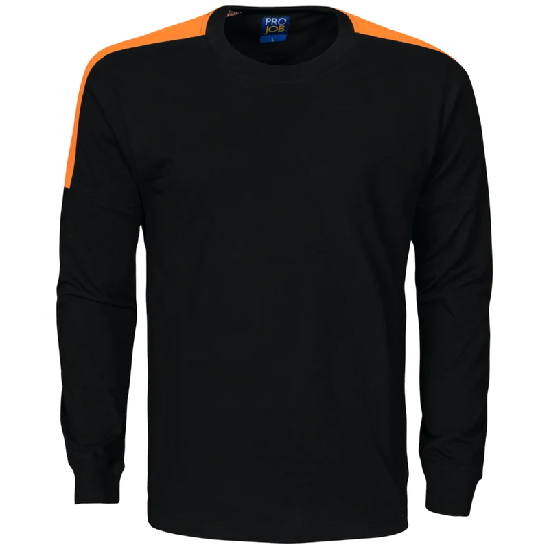Projob Workwear 2020 T-Shirt Lange Mouwen Met Fluo Inzetstukken 642020