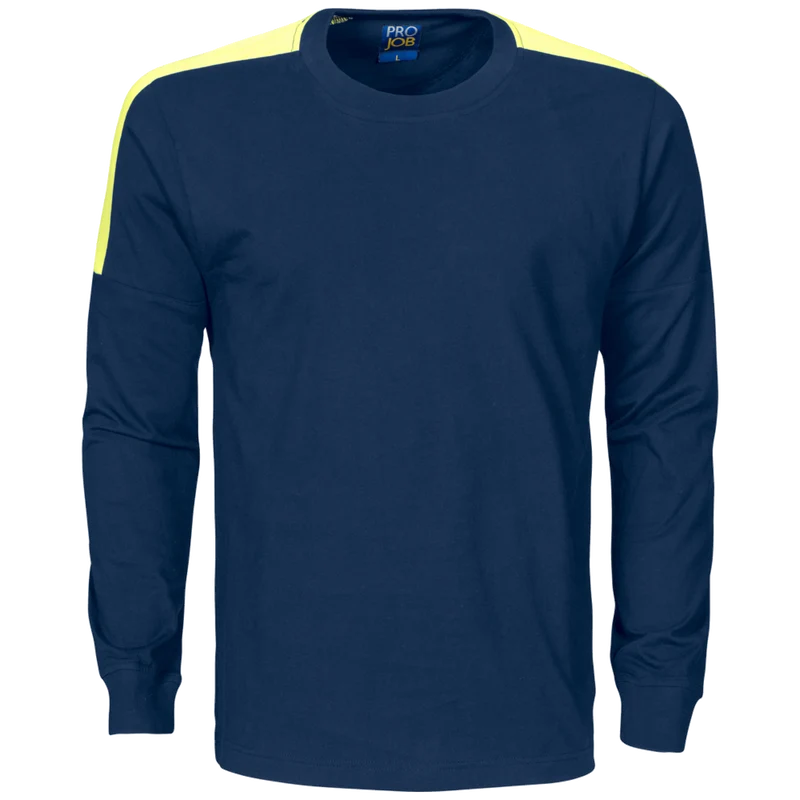 Projob Workwear 2020 T-Shirt Lange Mouwen Met Fluo Inzetstukken 642020