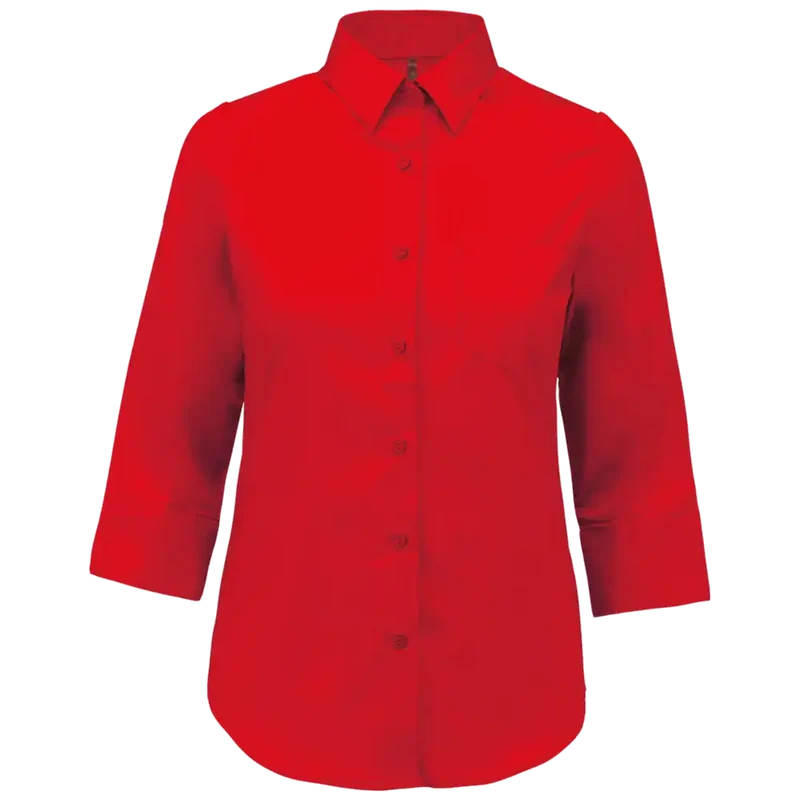 Kariban Blouse in onderhoudsvriendelijk polykatoen-popeline 3/4-mouwen dames K558