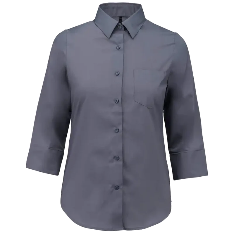 Kariban Blouse in onderhoudsvriendelijk polykatoen-popeline 3/4-mouwen dames K558