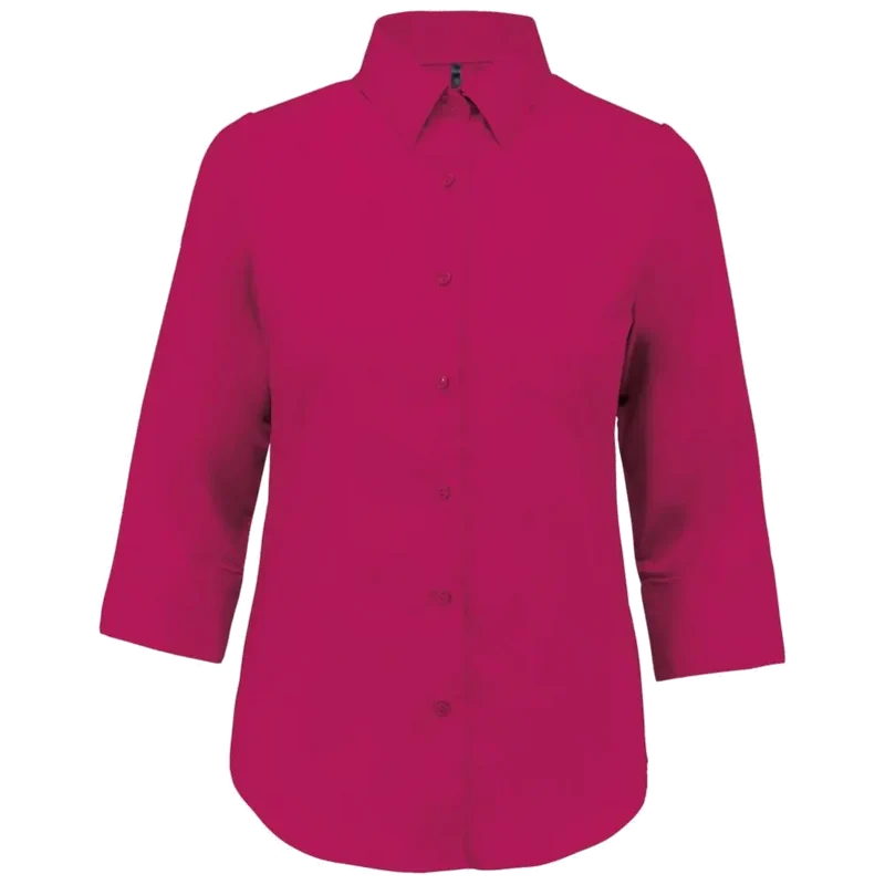 Kariban Blouse in onderhoudsvriendelijk polykatoen-popeline 3/4-mouwen dames K558