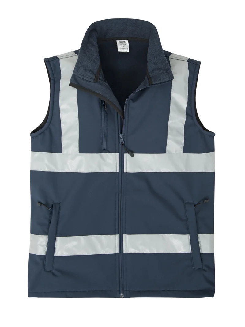 Softshellweste Mit Reflektorstreifen / ISM 4310 Marineblau
