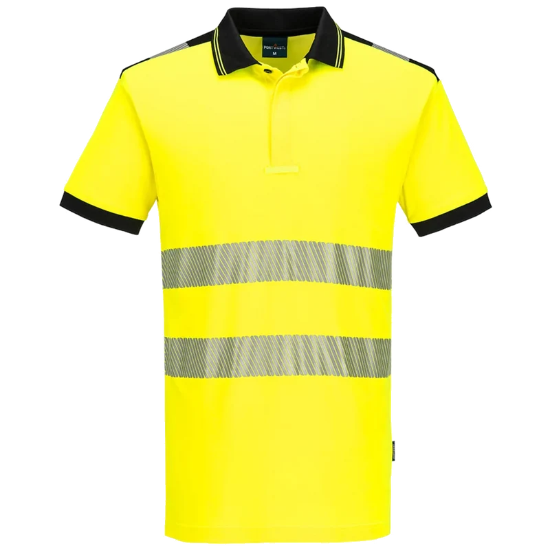 Portwest PW3 Hi-Vis Katoen comfort Poloshirt Korte Mouw KL.2 PW317
