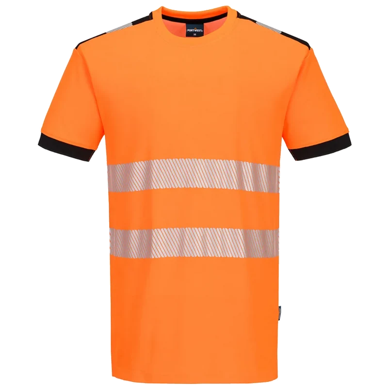 Portwest PW3 Hi-Vis Katoen Comfort T-Shirt Korte Mouw KL.2 PW318