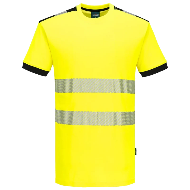 Portwest PW3 Hi-Vis Katoen Comfort T-Shirt Korte Mouw KL.2 PW318