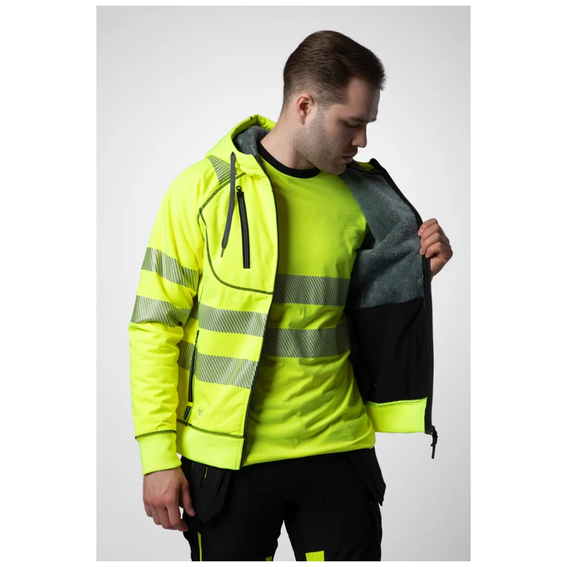 Projob Workwear 6130 Signalisatiehoodie Gevoerd EN ISO 20471 Klasse 3/2 646130