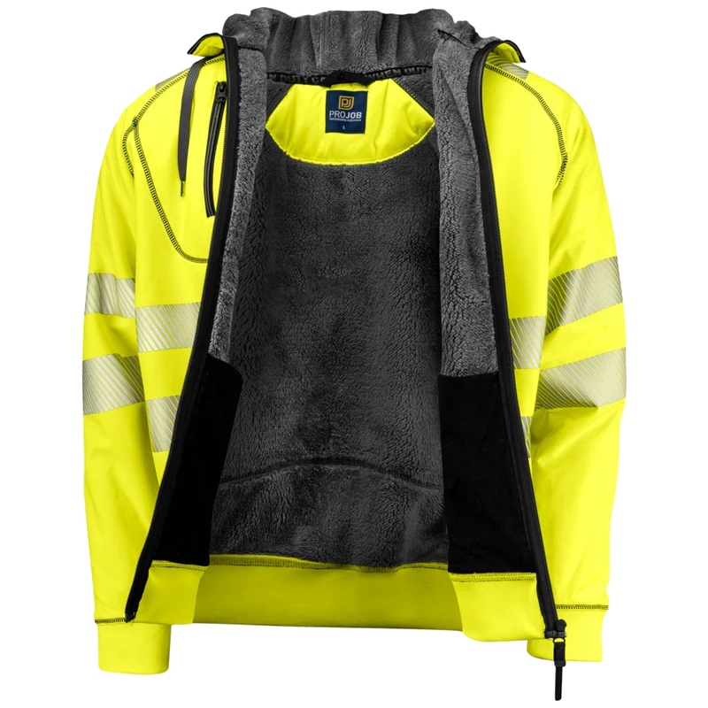 Projob Workwear 6130 Signalisatiehoodie Gevoerd EN ISO 20471 Klasse 3/2 646130