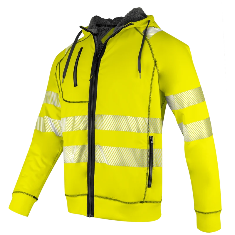 Projob Workwear 6130 Signalisatiehoodie Gevoerd EN ISO 20471 Klasse 3/2 646130