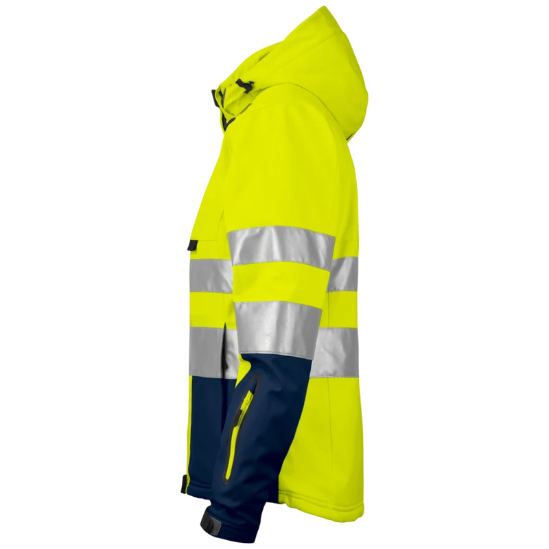 Projob Workwear 6424 Gevoerde Signalisatiesoftshell EN ISO 20471 Klasse 3 Dames 646424