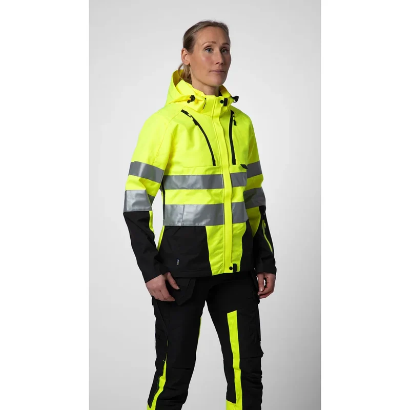 Projob Workwear 6424 Gevoerde Signalisatiesoftshell EN ISO 20471 Klasse 3 Dames 646424