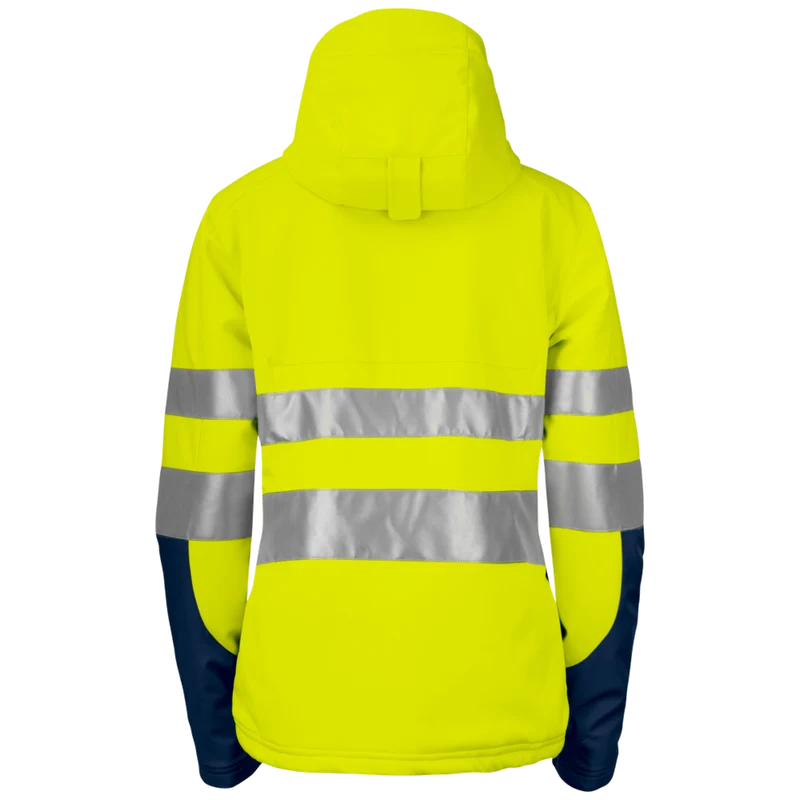 Projob Workwear 6424 Gevoerde Signalisatiesoftshell EN ISO 20471 Klasse 3 Dames 646424